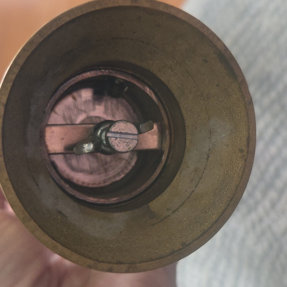 Vintage Brass  Grinder Possibly Salt And Pepper Or Coffee - Picture 8 of 11
